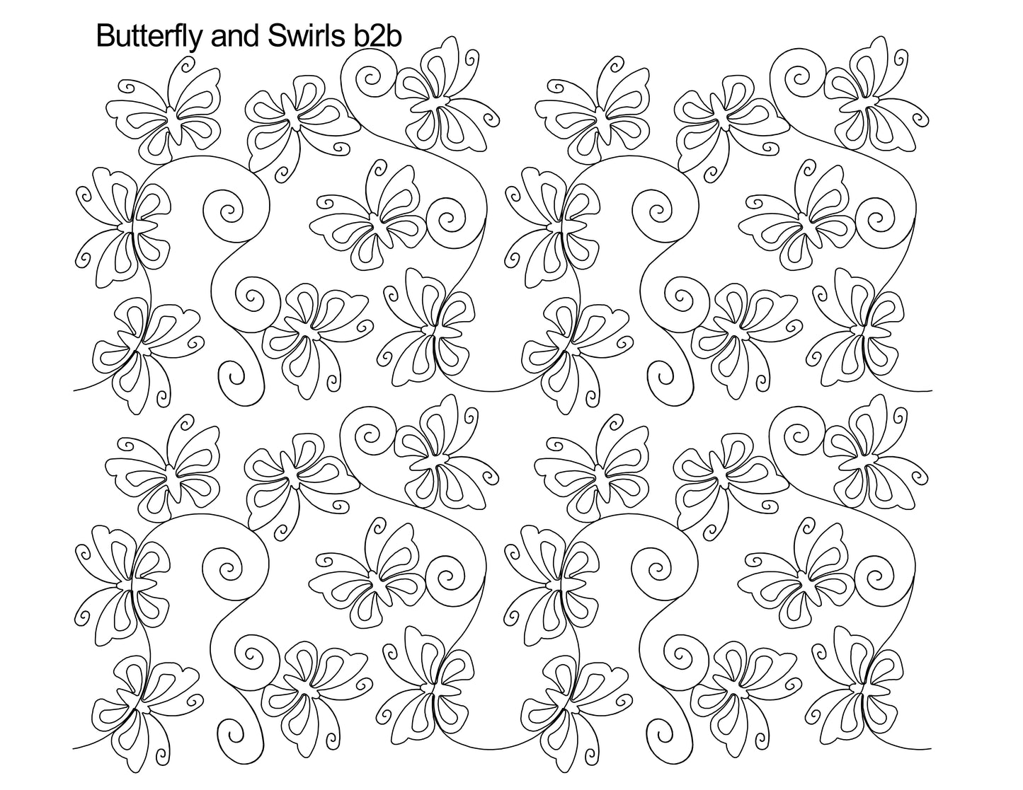 Butterfly and Swirls b2b