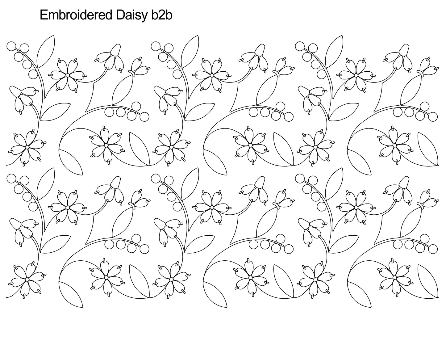 Embroidered Daisy b2b