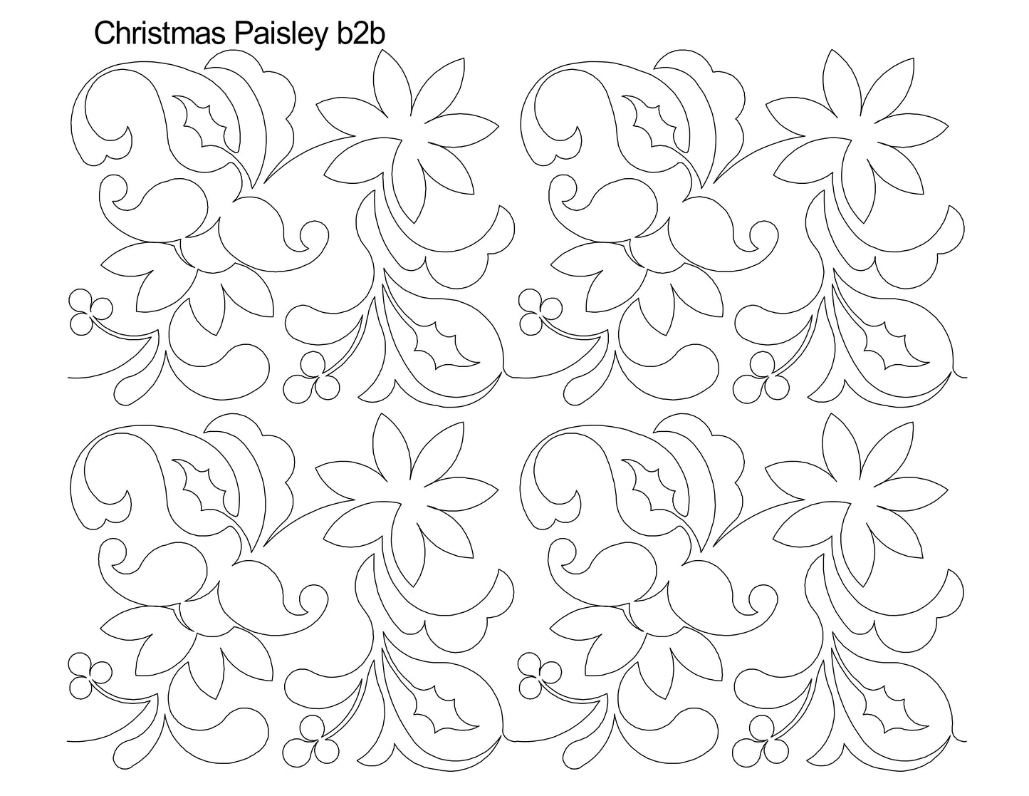 Christmas Paisley b2b