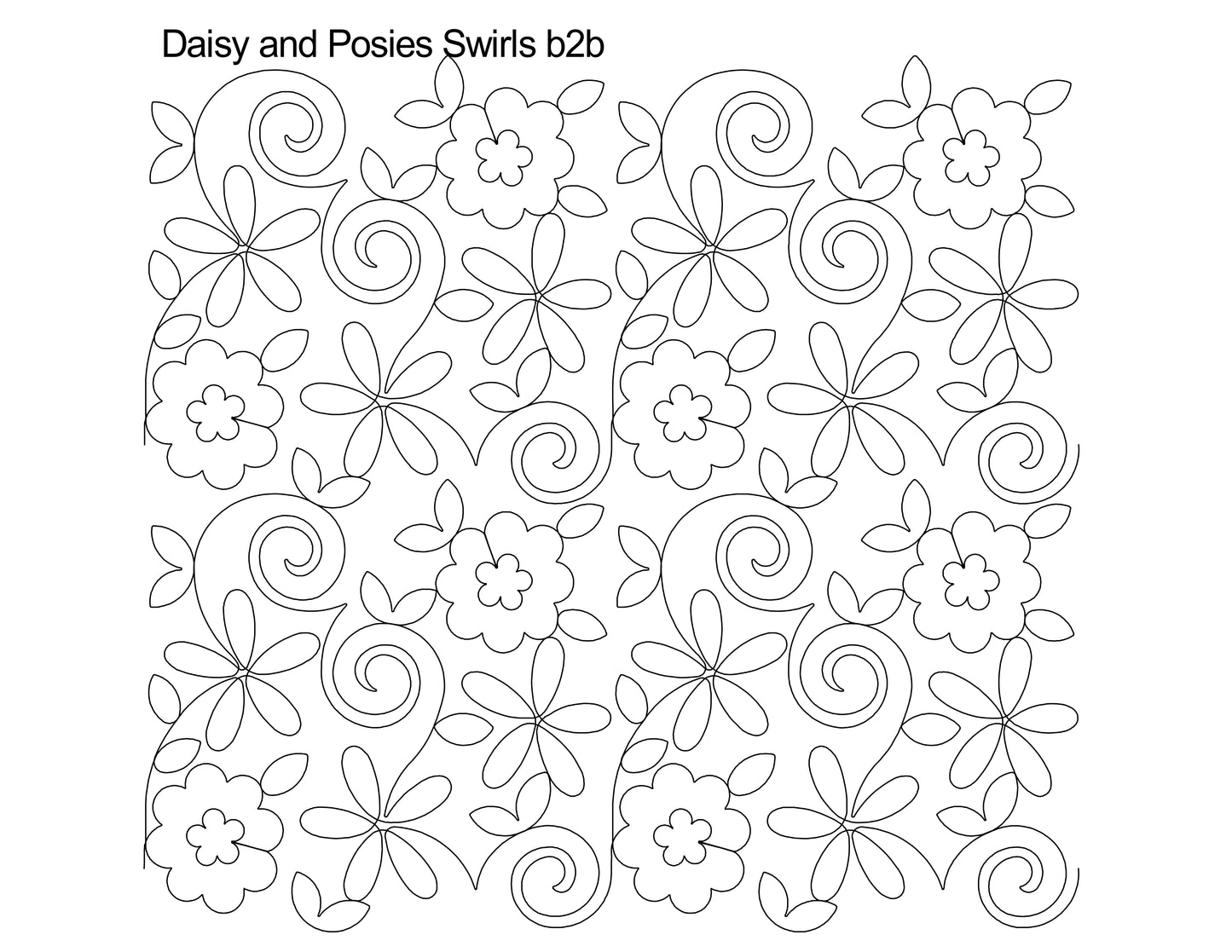 Daisy and Posies Swirls b2b