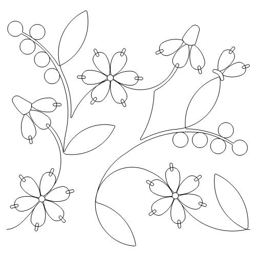 Embroidered Daisy b2b