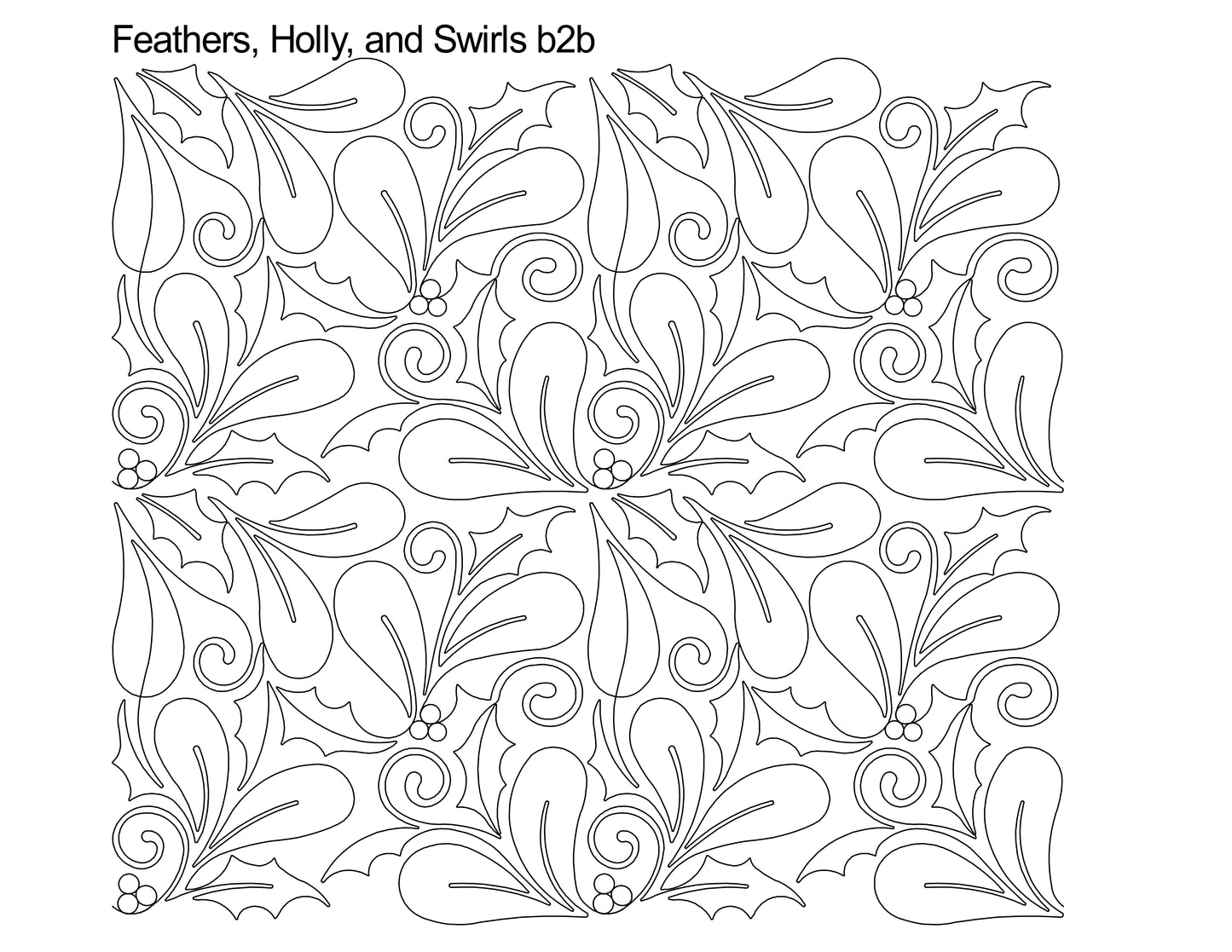 Feathers, Holly and Swirls b2b
